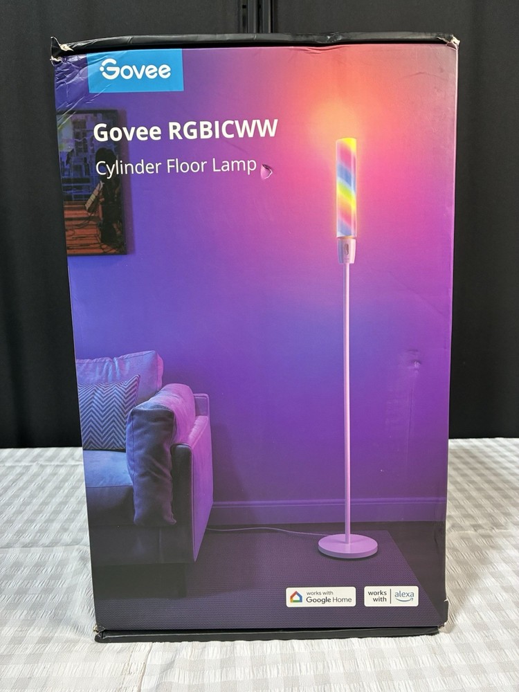 Govee RGBICWW Cylinder Floor  Lamp H6078 : Smart, LED, DIY Mode, New
