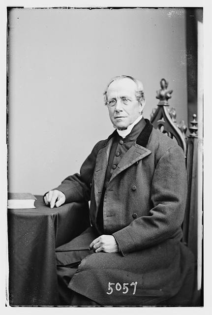Photo:Rev S A Crane 1860s Portrait Man Clergyman Seated Studio Photograph
