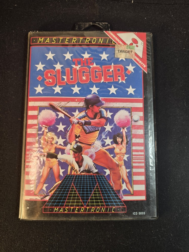 Commodore 64 128 Mastertronic The Slugger Disk Baseball Game w/ box + manual