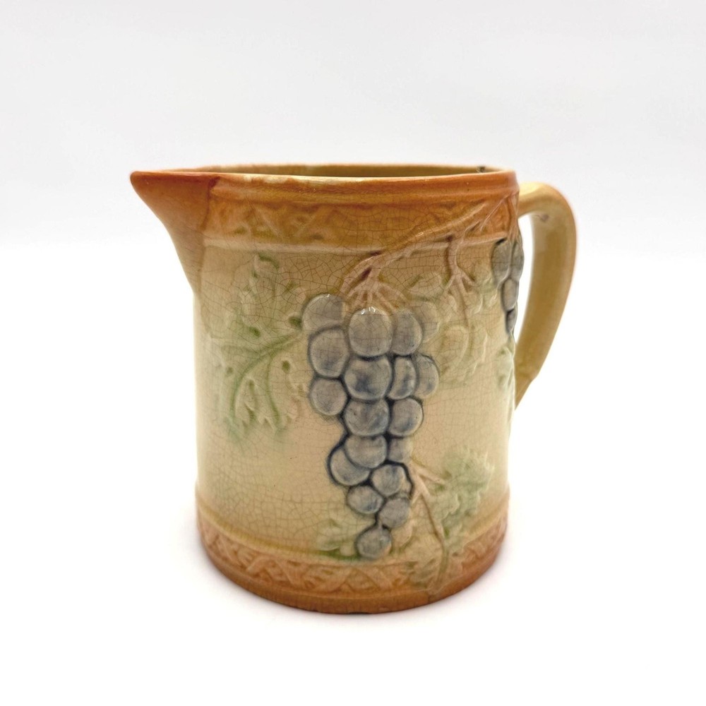 Antique Roseville GRAPE Vine Early Ware Majolica Pitcher c. 1910