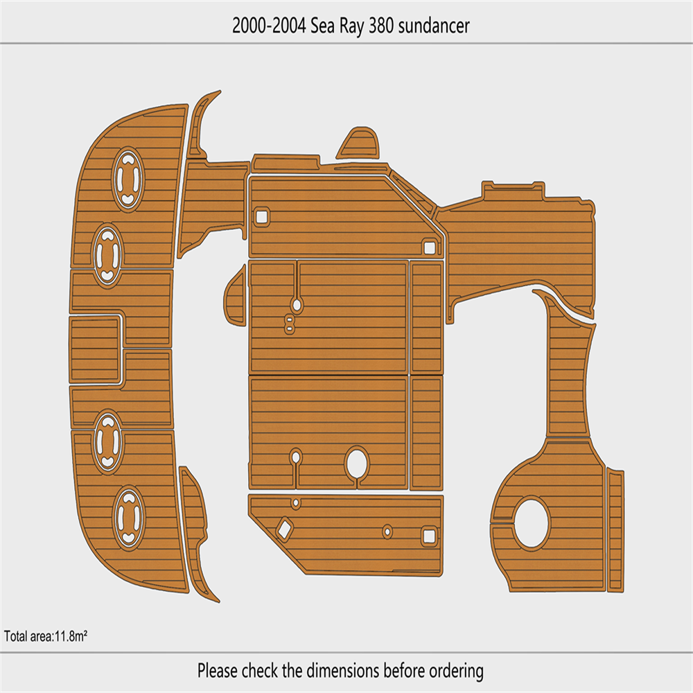 1999-2004 Sea Ray Sundancer 380 Swim Platform Cockpit Pad Boat EVA Teak Floor