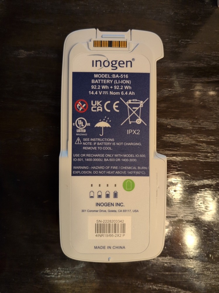 Genuine 92.2Wh BA-516 16-Cell Large Double Battery for Inogen G5 & Rove 6