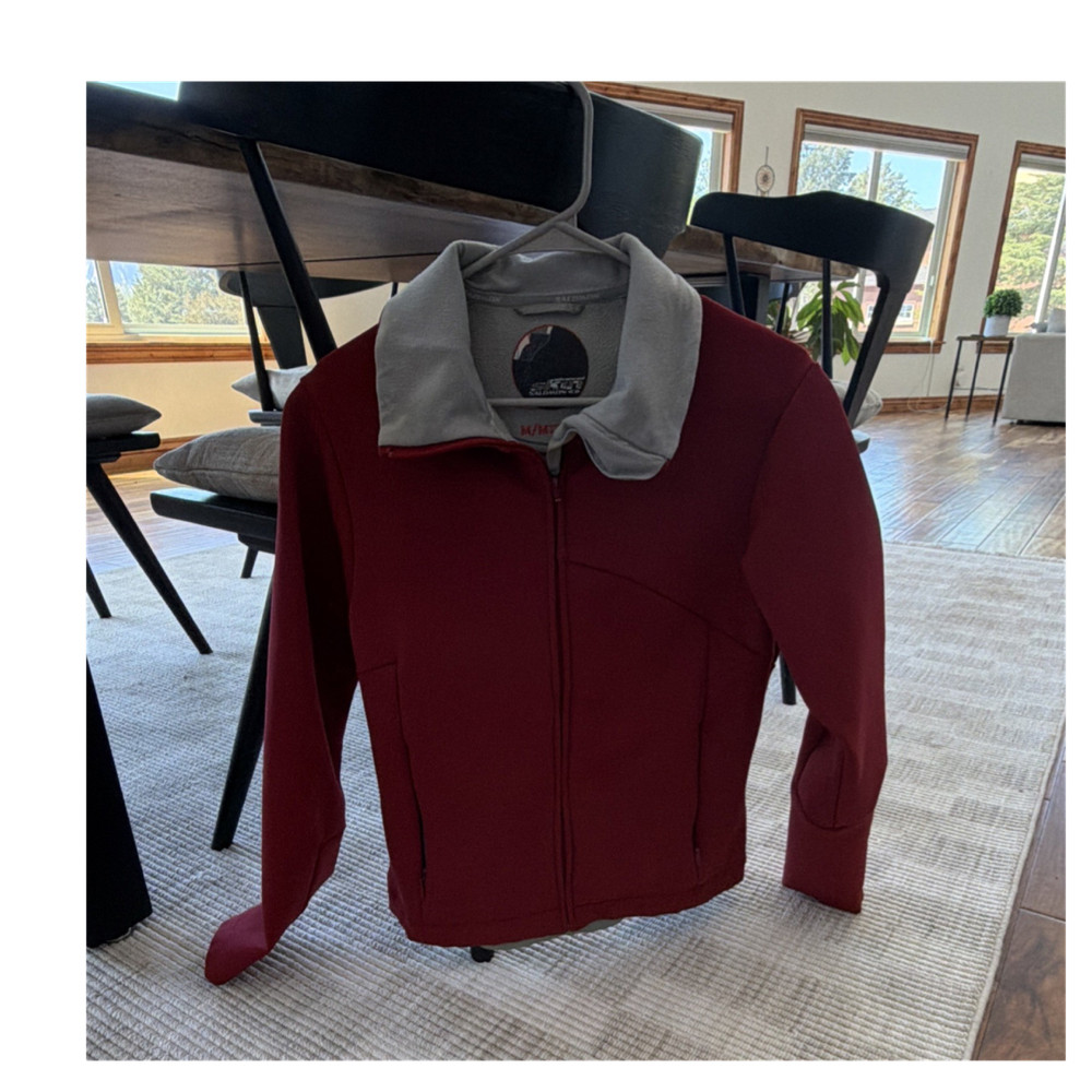 Salomon Advanced Skin Women's Red Gray Nylon Full Zip Activewear Jacket M