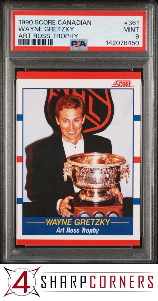 1990 Score Canadian Art Ross Trophy #361 Wayne Gretzky Hof Psa 9Get unbeatable industry-low consignment rates at 4SC!