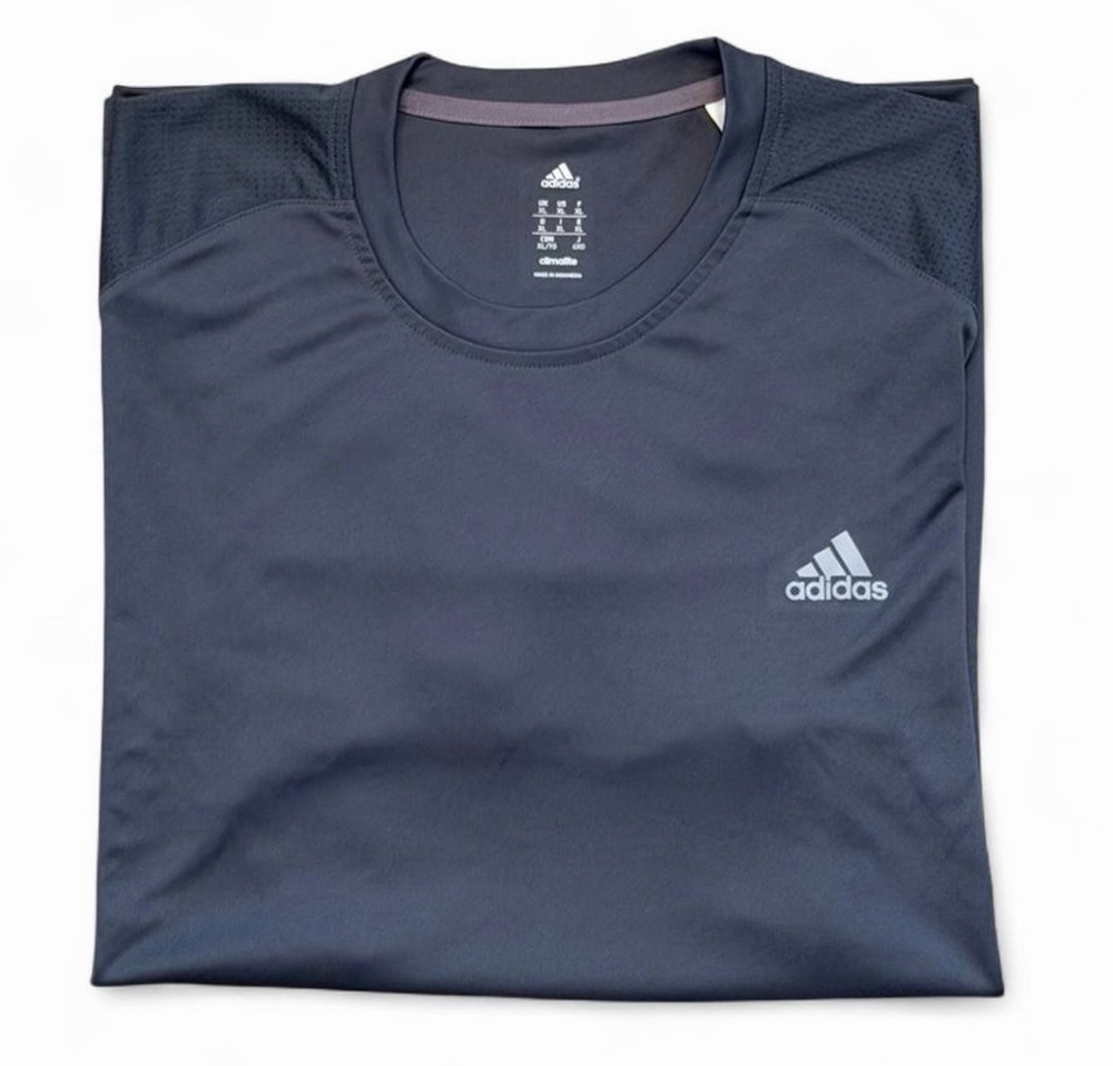 Adidas Climalite Athletic Shirt Men’s XL Gray Short Sleeve Gym Running Training
