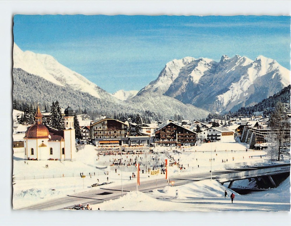 Postcard Panoramic View Seefeld in Tirol Austria