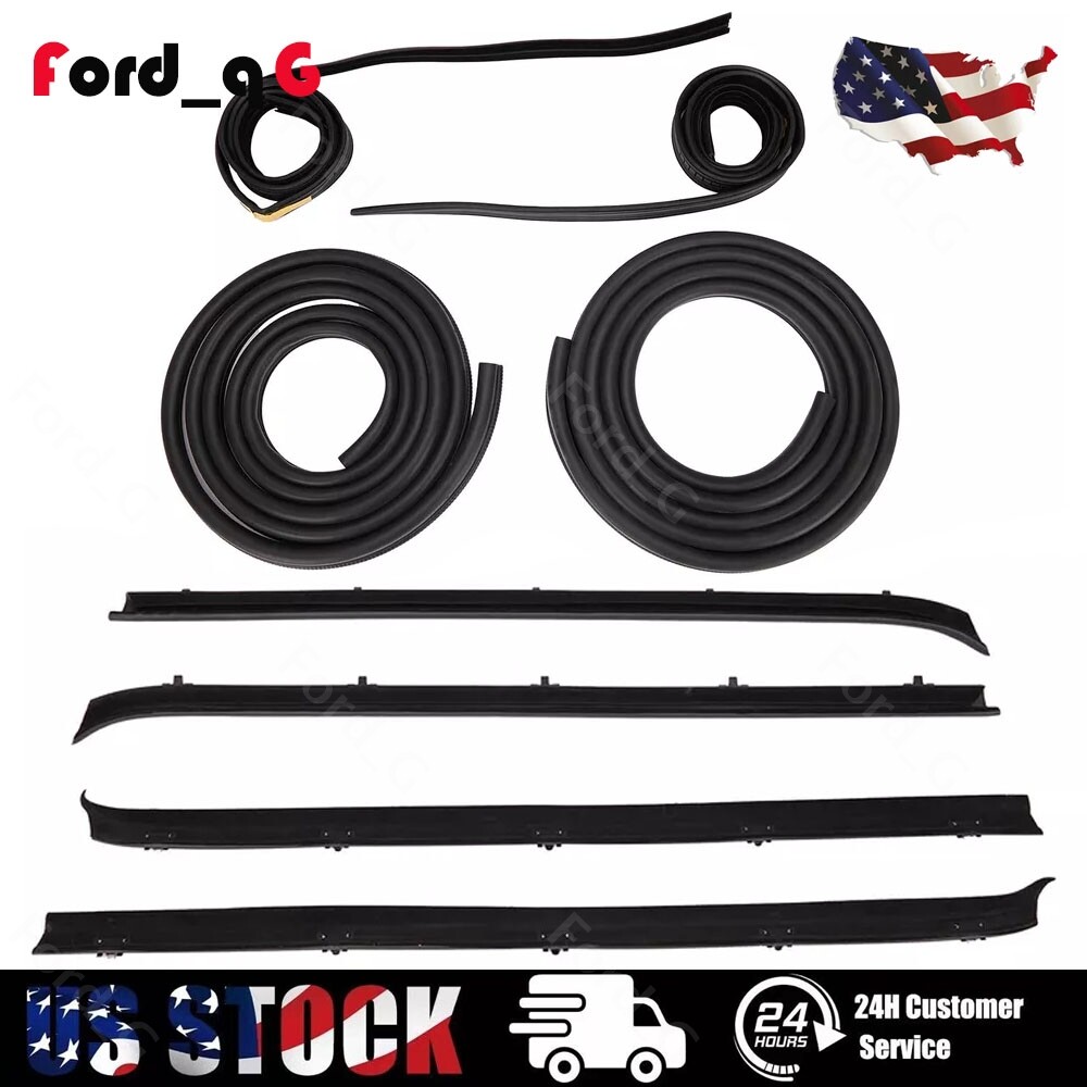 Complete Door Window Weatherstrip Seals Set Kit for 1982-1991 Chevy GMC C10 K10