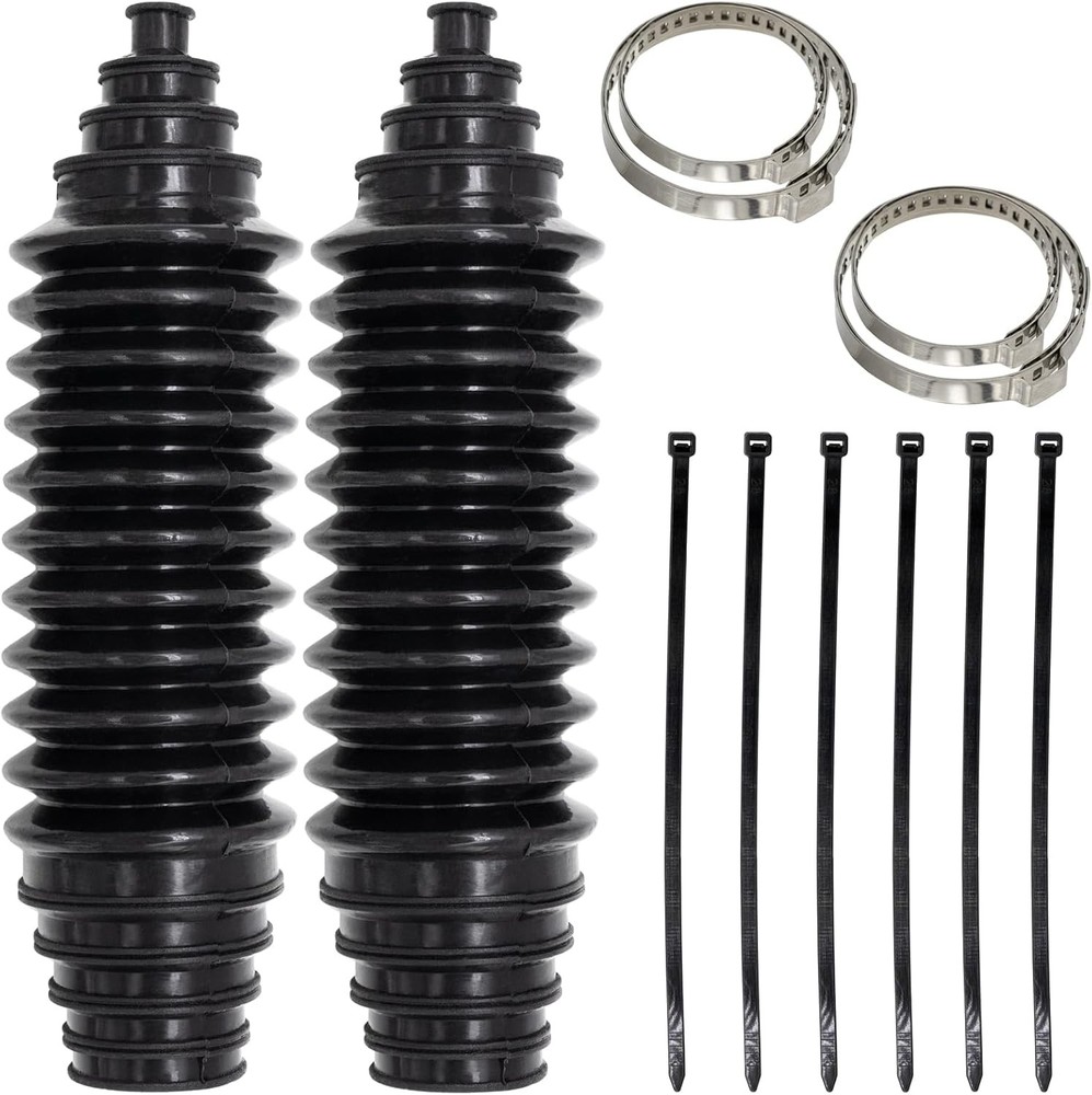 2Pcs for Nissan Car SUV Steering Rack and Pinion Tie Rod Boots Kit with Clamps