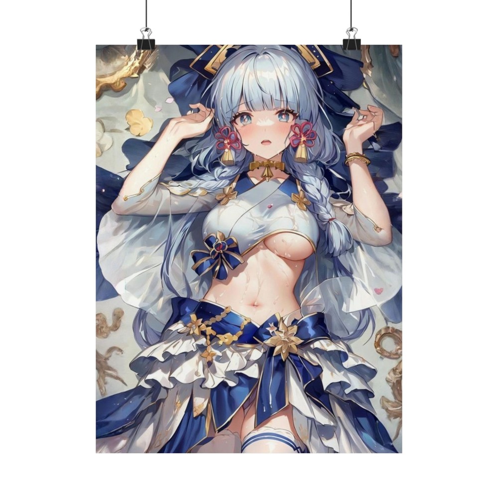 Anime Waifu Poster, Matte Vertical Wall Art Print for Anime Fans, Bedroom Decor,