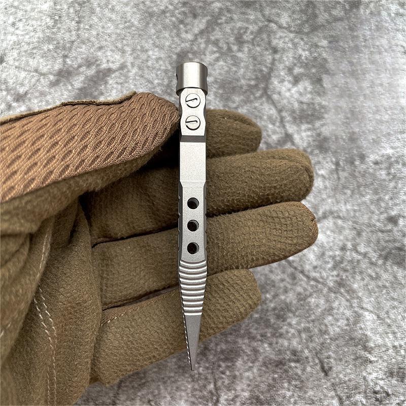Titanium Tweezer EDC Portable Antiskid Anti-Static Pocket Tool Outdoor Camping