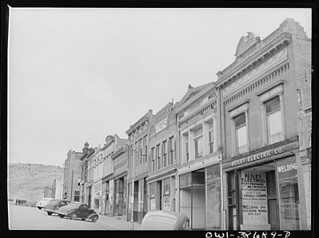 Blythe California 1930s Main Street storefronts cars Blythe Electric Co