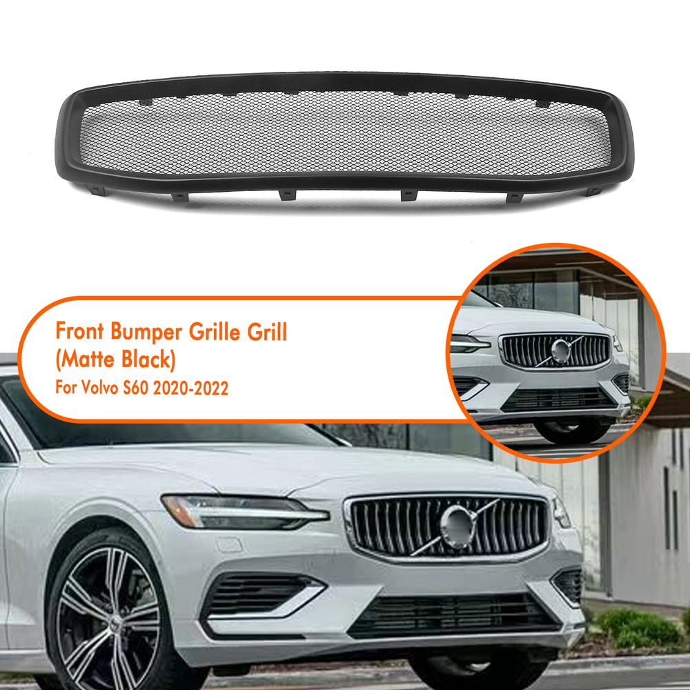 Volvo S60 2020-2022 Matte Black Front Bumper Grille Mesh Kit 1PC