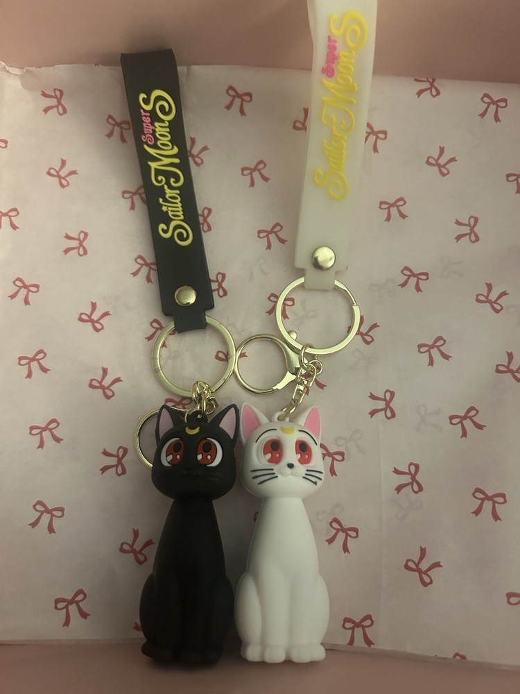 Sailor Moon Luna And Artemis Keychains