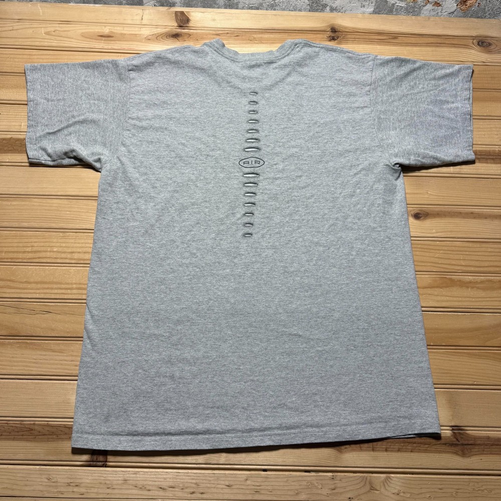 Vintage 90s Nike Air Mini Swoosh Oval Logo Sports Heather T-Shirt Men's - Large