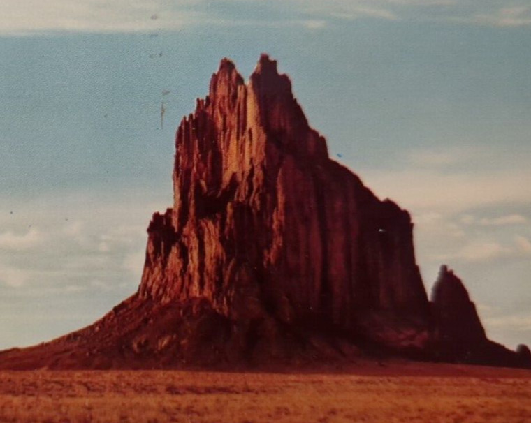 Shiprock Formation New Mexico NM Vintage Chrome Postcard 1961