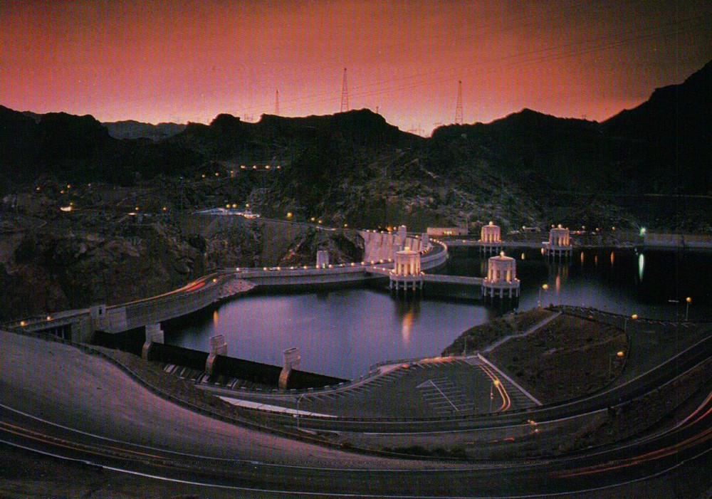Hoover Dam, Nevada, Arizona, Hydroelectric Power Plant near Las Vegas - Postcard