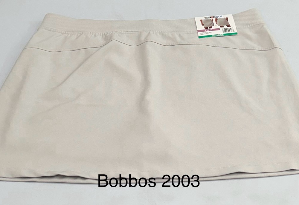 32 Degrees Cool Women's Soft 4-Way Stretch Comfort Skort, Light Gray, Size XL