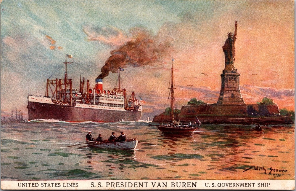Mint USA Picture Postcard US Government Ship SS President Van Buren US LINES