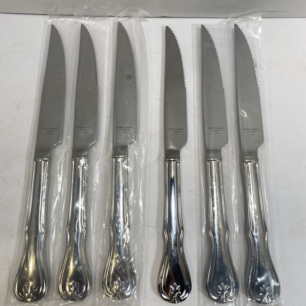 Reed & Barton 18/10 Stainless Steel 6-Piece Dinner Knives Set New