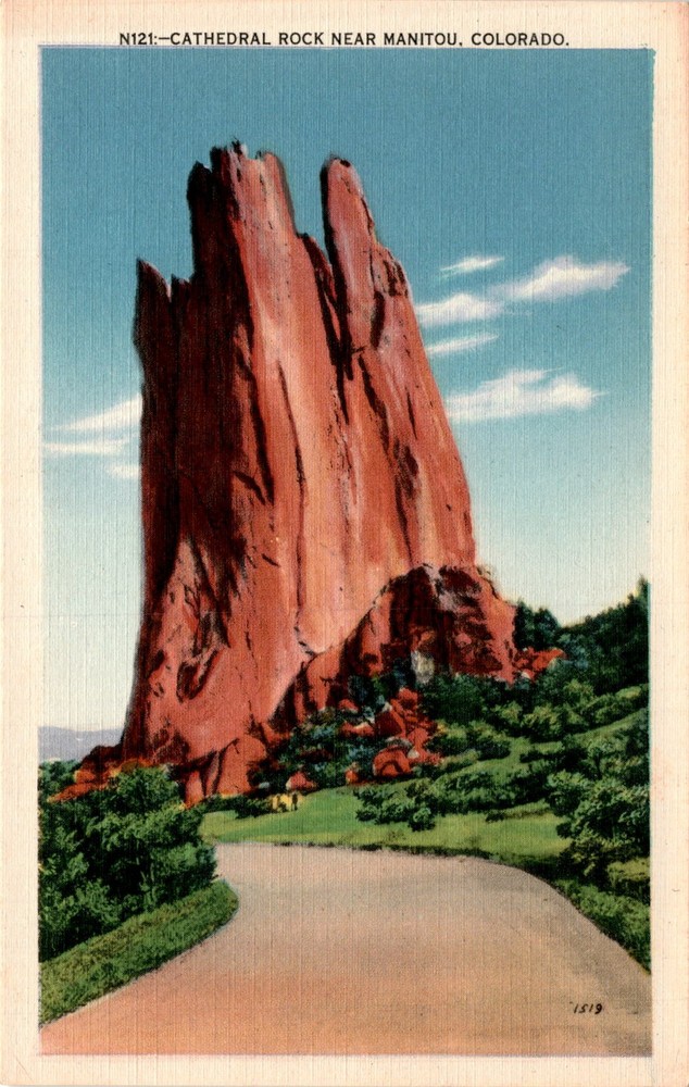 Cathedral Rock, Manitou, Colorado, Garden of the Gods, Colorado News Postcard