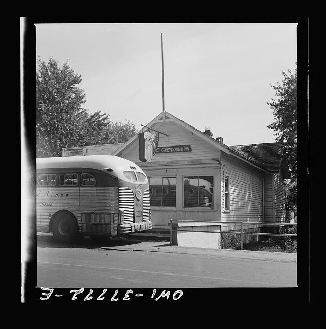 Photo:Indiana Greyhound Bus Rest Stop Greyhound Inn 1943 Sept.