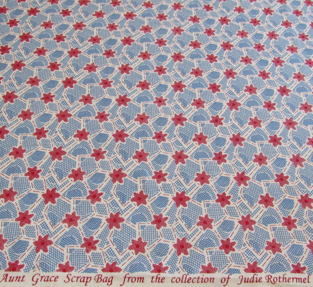 3/4 yd AUNT GRACE Scrap Bag 1930s Quilt Fabric Judie Rothermel Marcus Bros 2008