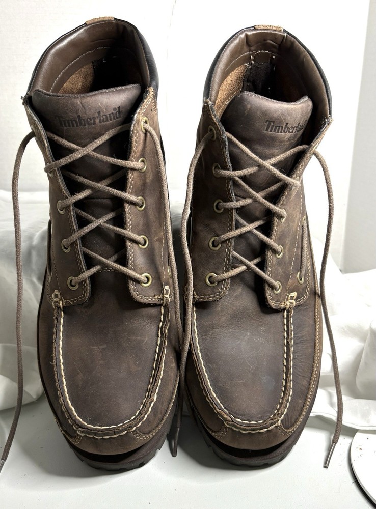 Vintage Timberland Moc Toe Boots Men Size 11 EU 45 Model 84591