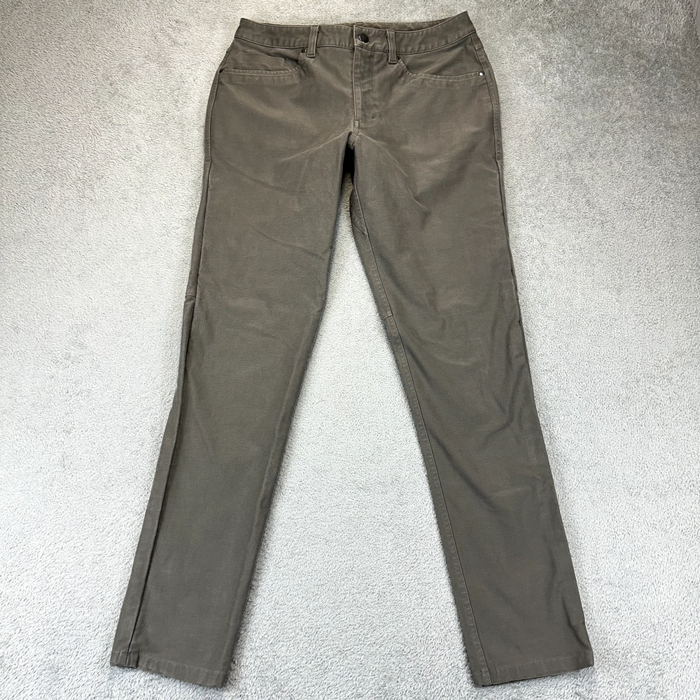 LULULEMON ABC Slim Fit Utilitech Pants Gray Jeans Stretch Mens 31 x 32