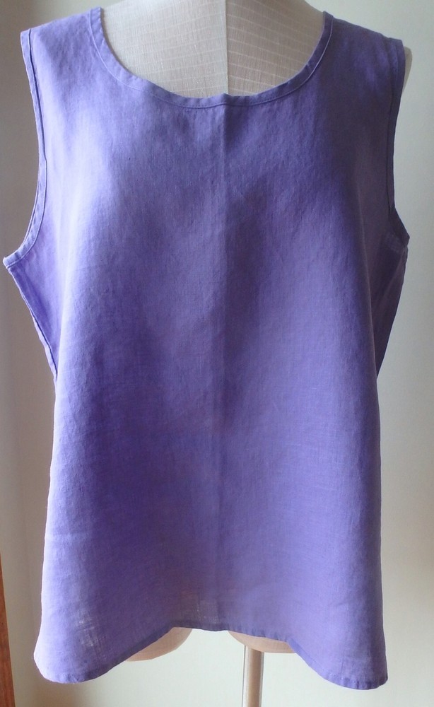 FLAX Designs LINEN Select   TANK   M & L    NWT  WISTERIA