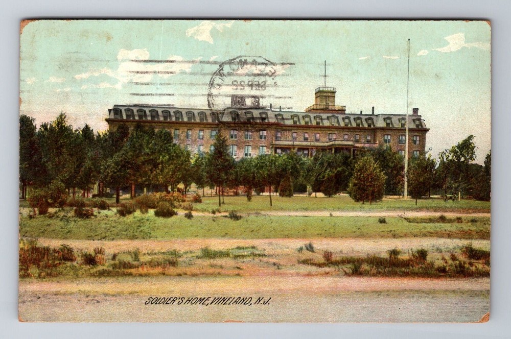 Vineland NJ-New Jersey, Soldiers Home, c1910 Vintage Souvenir Postcard
