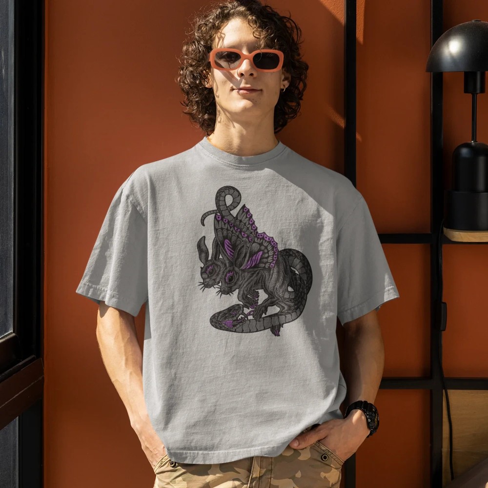 Men's Oversized Round Neck Streetwear T-Shirt Soft Cotton Casual Wear Comfort
