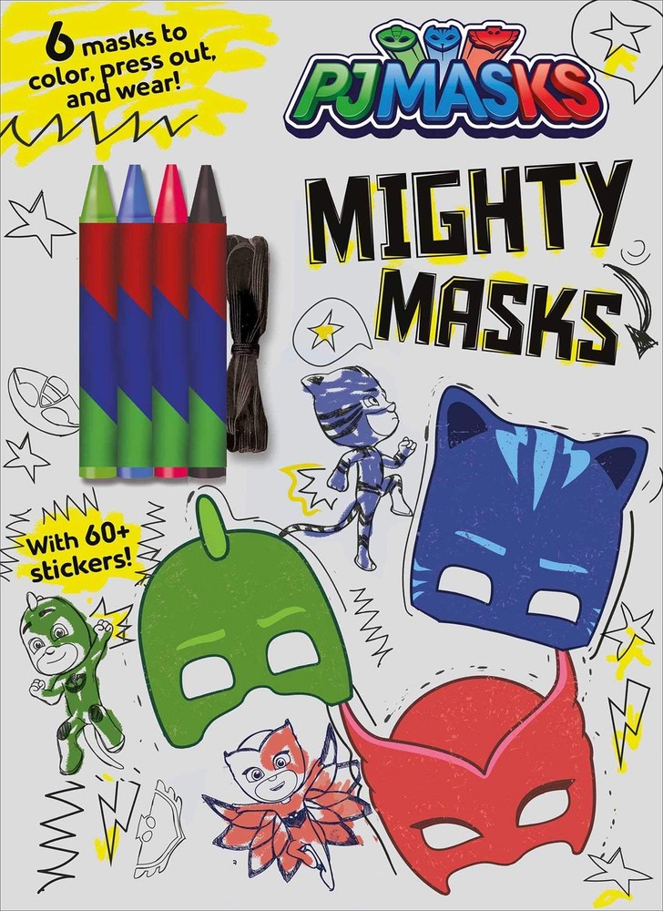 PJ Masks: Mighty Masks (Color & Activity with Crayons) - paperback Editors o...