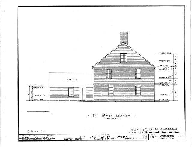 Photo:Asa White Tavern,Bolton,Tolland County,Connecticut,CT,HABS,Inn,12