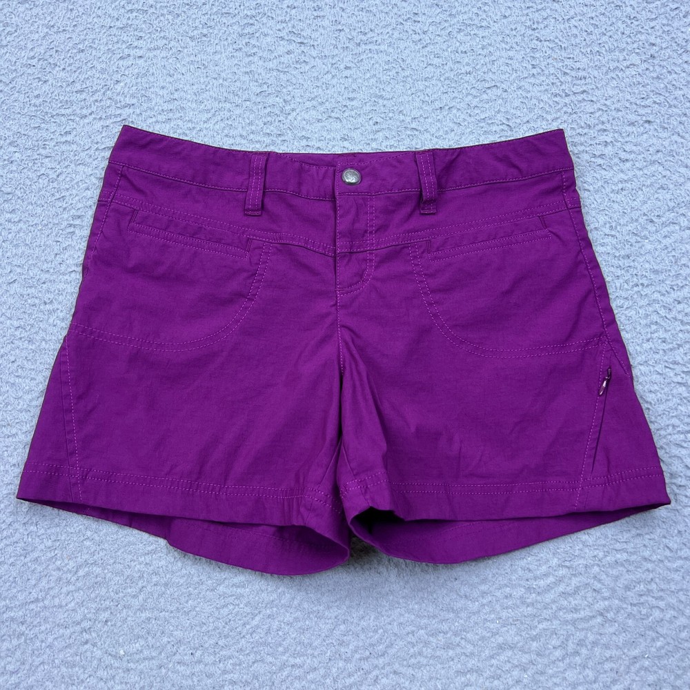 Athleta 5” Dipper Short Women's Size 10 Drawstring Snap Purple Utility Stretch