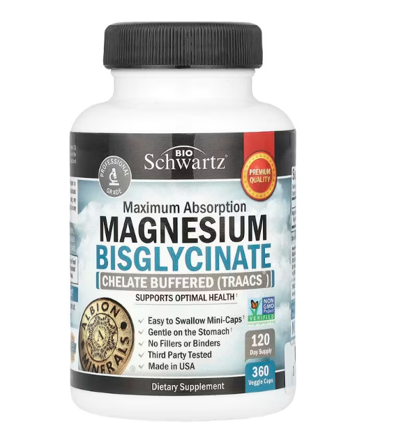 BioSchwartz, Maximum Absorption Magnesium Bisglycinate, 72 mg, 360 capsules