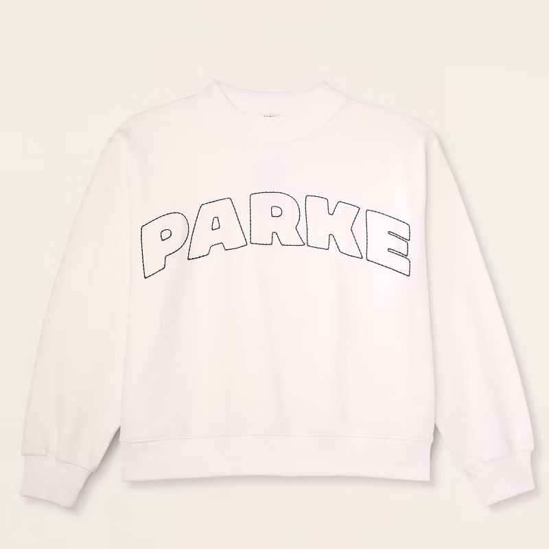 Parke x Target Womens Mockneck Pullover Sweatshirt Cream White S/M NWT IN HAND