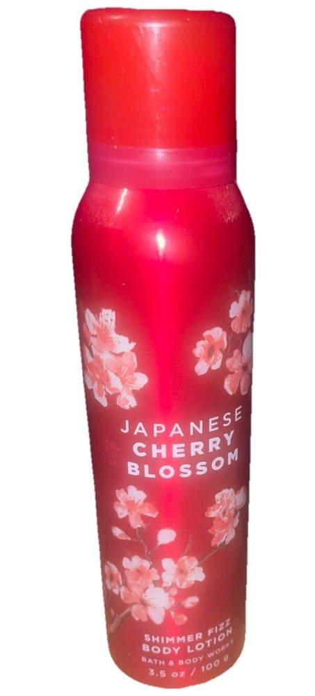 Bath & Body Works Japanese Cherry Blossom Shimmer Fizz Body Lotion 3.5 oz Hydrating Glow