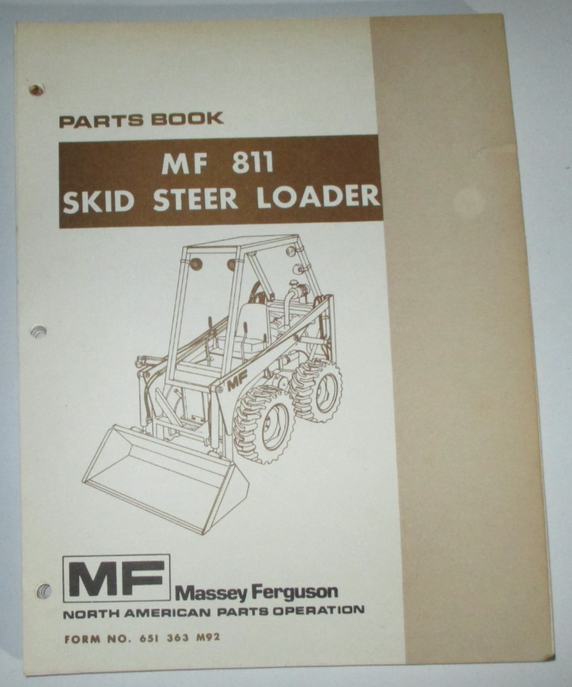 Massey Ferguson MF 811 Skid Steer Loader Parts Catalog Manual Book 6-80 ORIGINAL