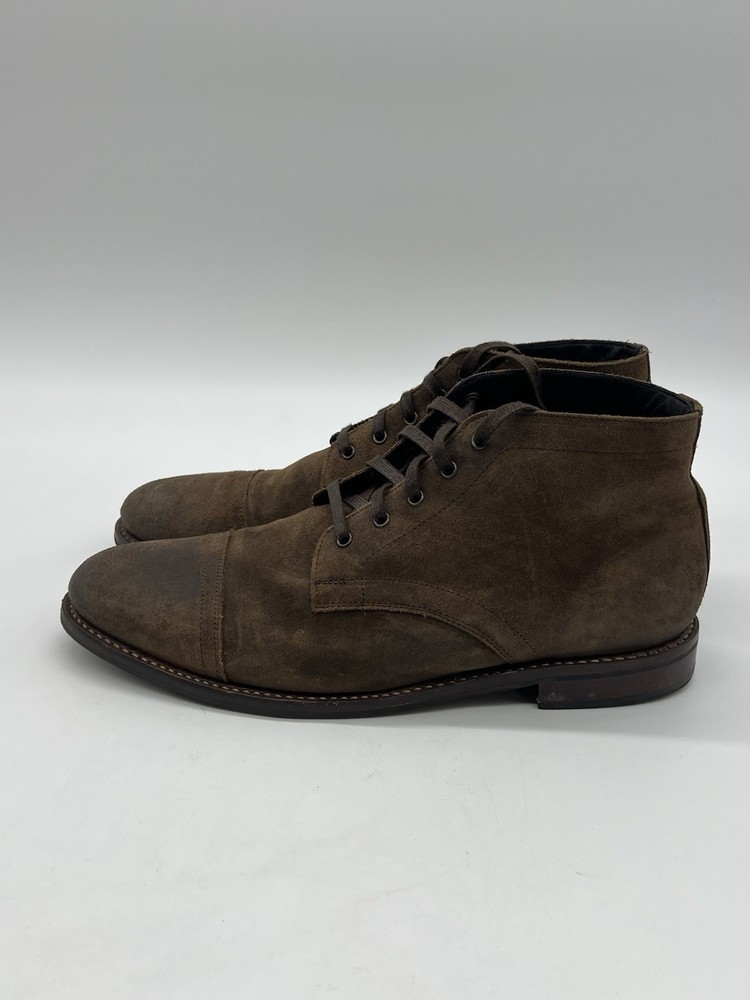 Thursday Boot Company Mens Sz 12.5 Cadet Cap Toe Mocha Suede lace Up Ankle Boots