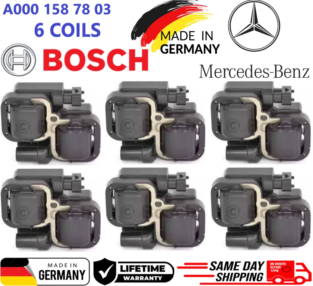 x6 Ignition Coils For 1998-2011 Mercedes-Benz A0001587803, 0221503035 OEM SET