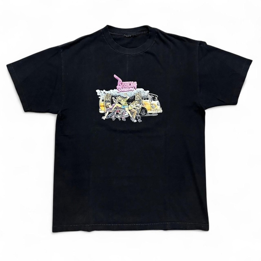 Rare Vintage 90s bootleg skateboards baker skateboards graphic black skate tee