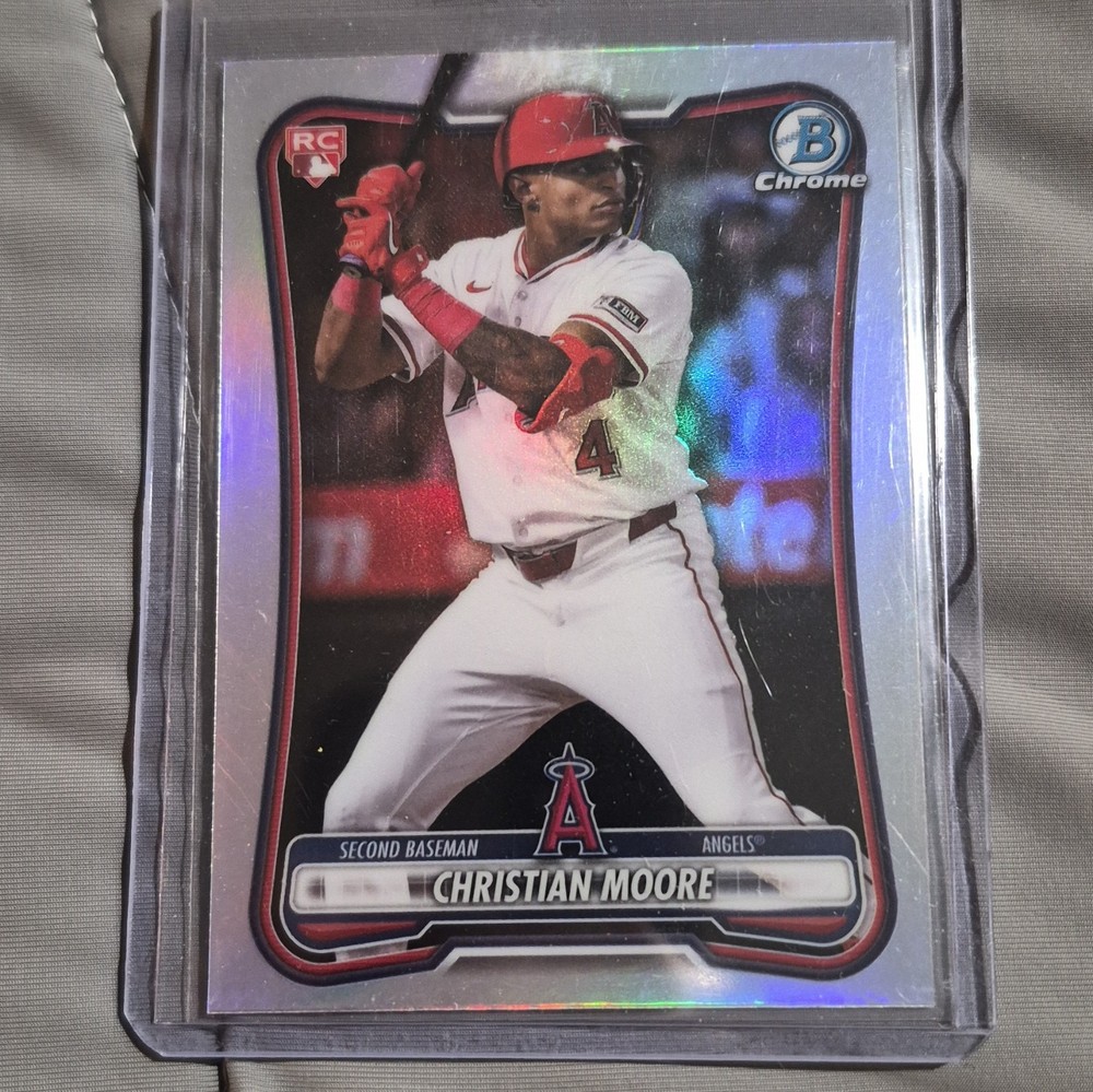 2026 Bowman Chrome Christian Moore RC Red Rookie SSP #99 Angels