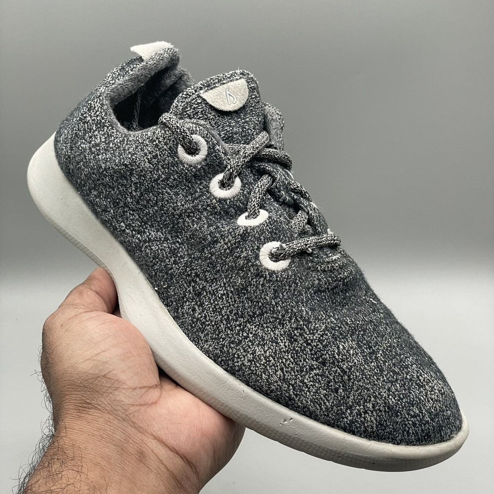 Allbirds Womens Size 8 Wool Runners Shoes Gray Merino Wool Lace Up Sneakers