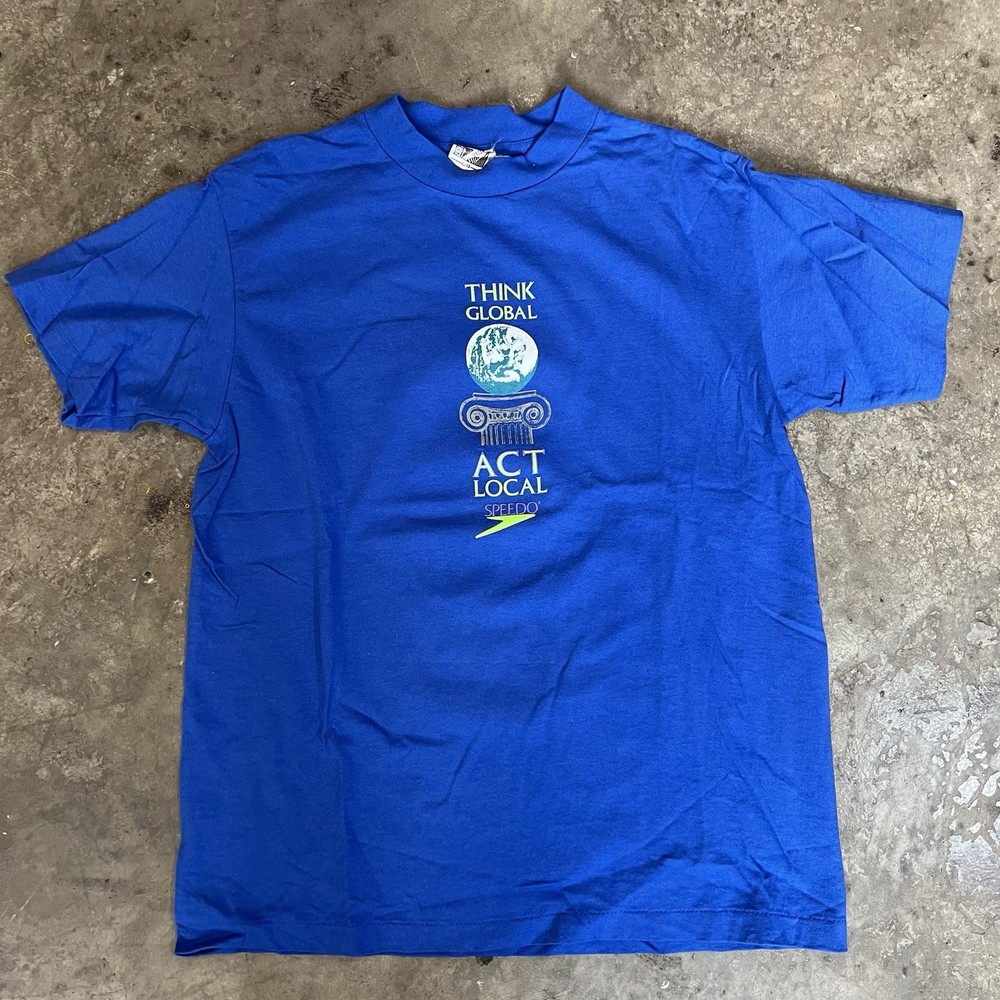 Vintage speedo T-shirt large 1991 react dolphin surfer