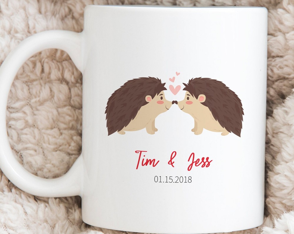 Custom Christmas Mug for Him or Her with Couple Names  