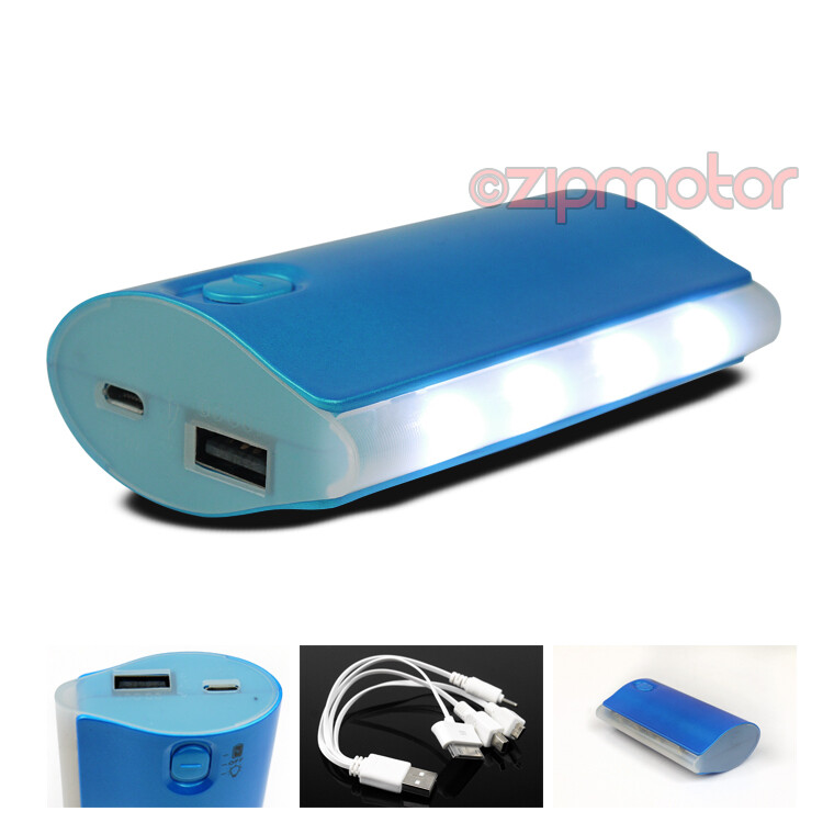 5200MAH PORTABLE BATTERY CHARGER USB BLUE NOKIA LUMIA 920 1020 HTC ONE X Z10 Q10