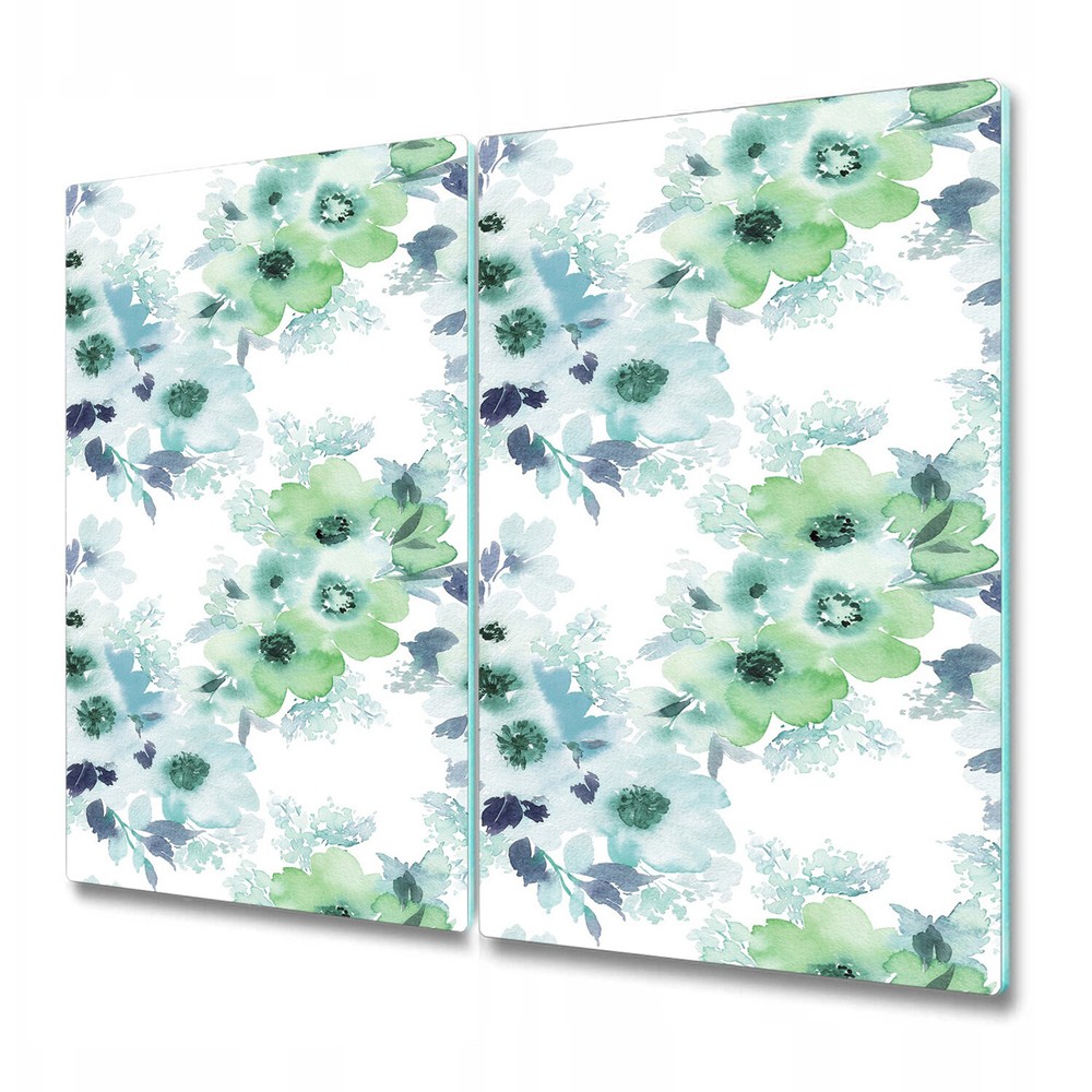 Glass Kitchen Surface Protector Watercolour petals Spring Floral art 2x30x52
