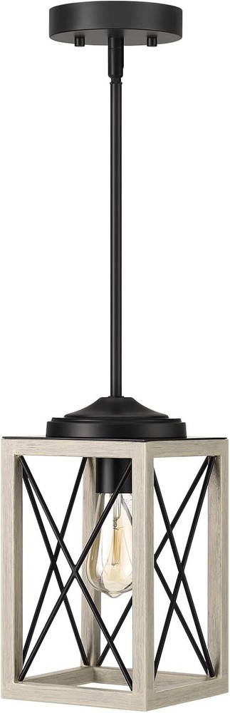 Durable Vintage Farmhouse Pendant Light Adjustable for Flat or Sloped Ceilings