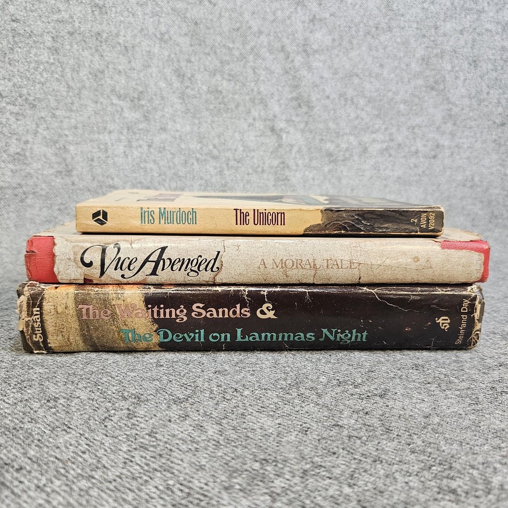 Vintage Gothic Books Lot 3 Unicorn Waiting Sands Vice Avenged Murdoch Howatch