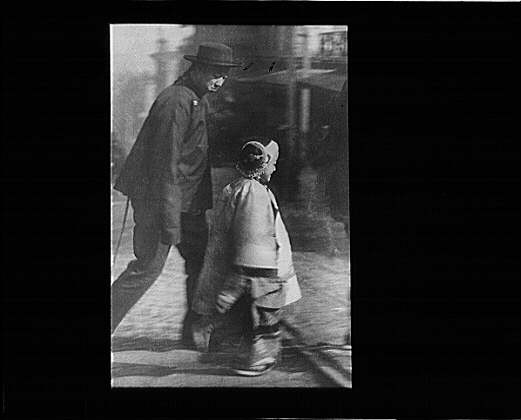 San Francisco Chinatown 1900s New Year's Calls Man Child Street Scene